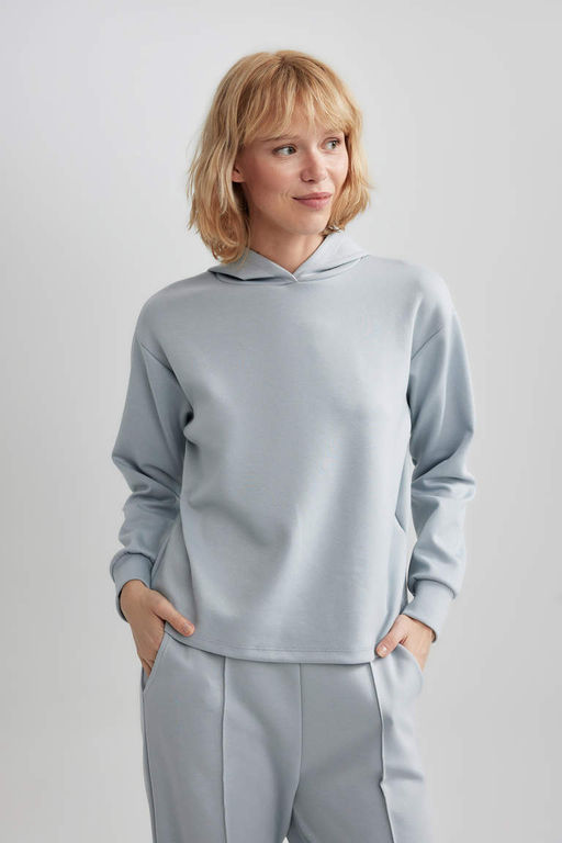 DeFactoFit Толстовка для спортсменов Scuba Diver стандартной посадки с капюшоном  фото 4