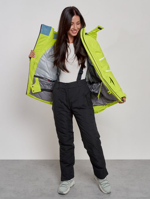 Горнолыжный костюм женский зимний салатового цвета 02321Sl - Chunmai фото 9