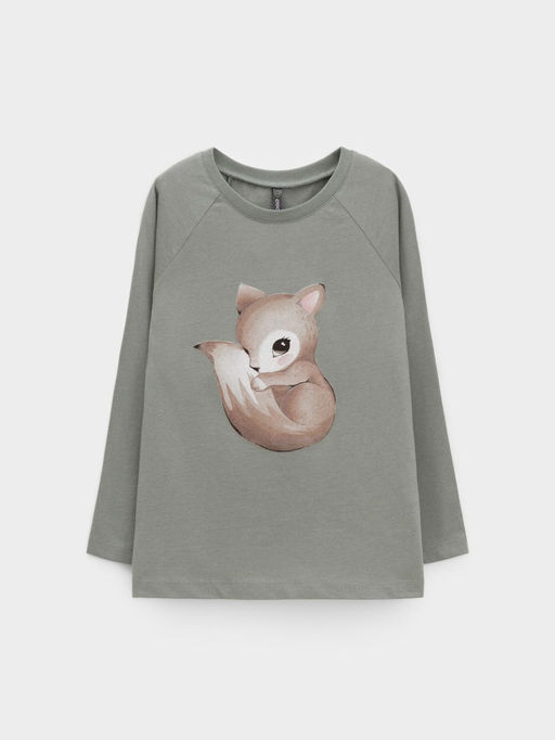 КР 302904/хаки 6206 к663 лонгслив (футболка дл.рукав) для дев - Crockid фото 3