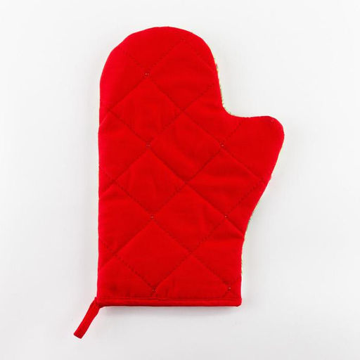 Цена за 3 шт. Варежка-прихватка Christmas red flowers 20?28 см, саржа, 100% хлопок, ватин 250 г/м?