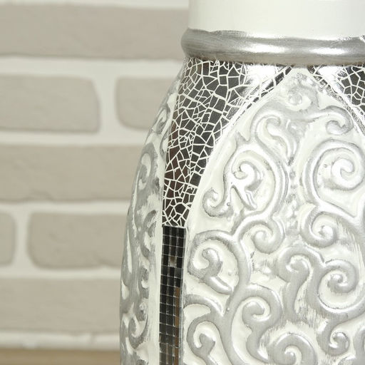 Ваза напольная «Версаль», h=60 см, керамика, белая