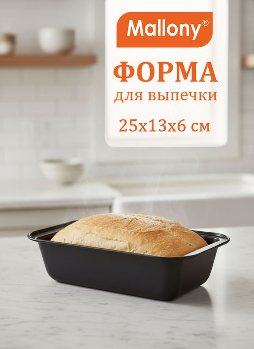 Форма для выпечки хлеба и кексов GRANO 25х13х6см арт.102922 /Mallony/  фото 12