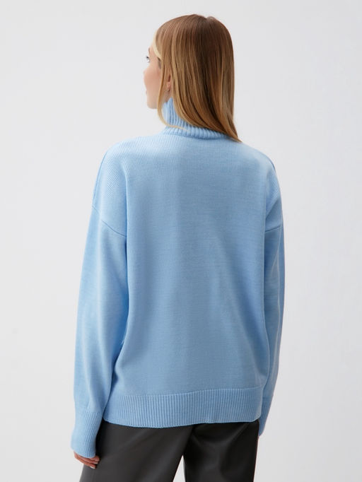 Джемпер женский вязаный MINAKU: Knitwear collection, голубой, размер 50-52