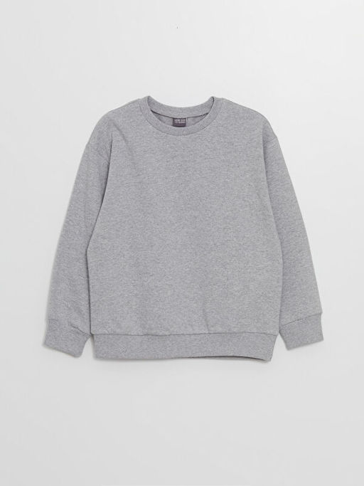 Bisiklet Yaka Basic Uzun Kollu K?z ?ocuk Sweatshirt