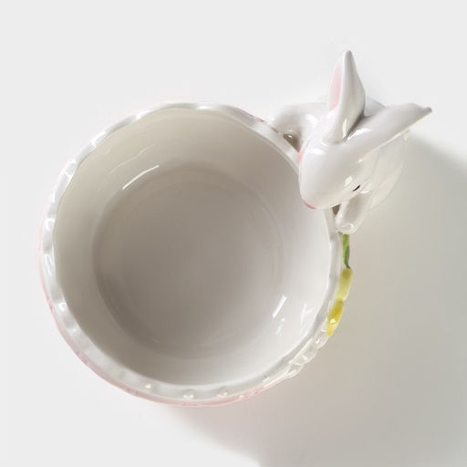 Конфетница Доляна «Зайка», 250 мл, доломит, розовая