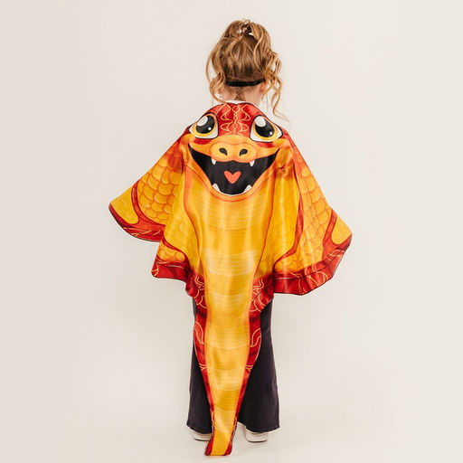 Карнавальный набор «Прикольная Змея», накидка, маска, красный