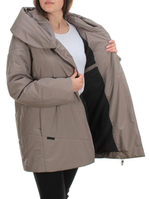 22222 DK.BEIGE Куртка демисезонная женская (80 гр. синтепон) - Фабричный китай фото 6