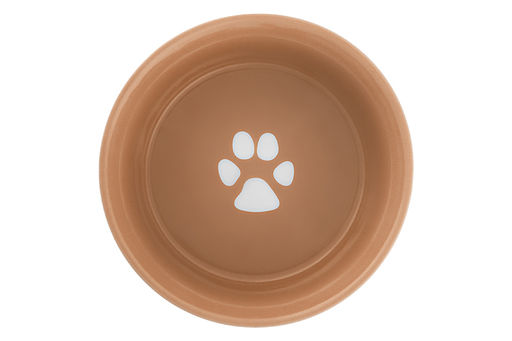 Набор 2 мисок для домашних питомцев 400 мл 13,5*13,5*5 см Лапка на бежевом и сердечки керамика - Elan gallery фото 6