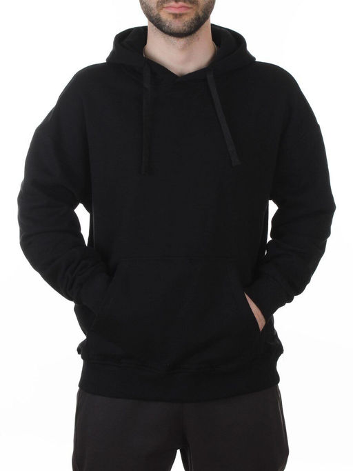TLK-807 BLACK Толстовка мужская (85% хлопок, 15% полиэстер)