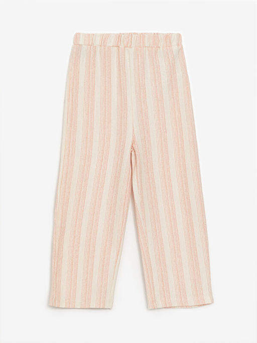 Bisiklet Yaka Kolsuz ?izgili K?z Bebek Bluz ve Tayt 2li Tak?m - Waikiki фото 3