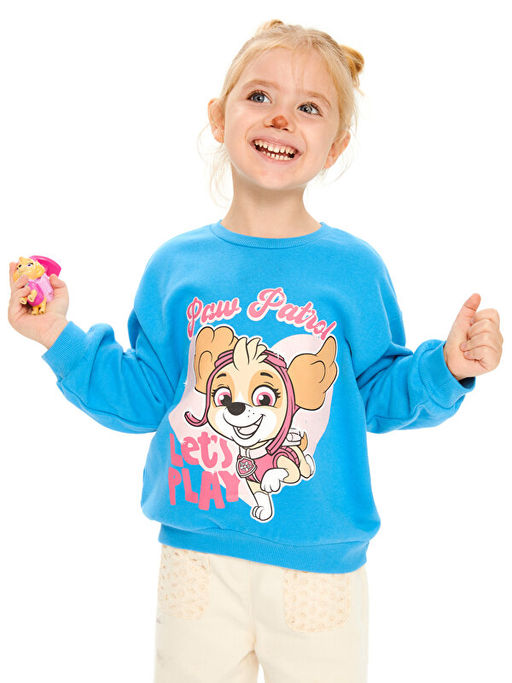 Bisiklet Yaka Paw Patrol Bask?l? K?z Bebek Sweatshirt - Waikiki фото 2