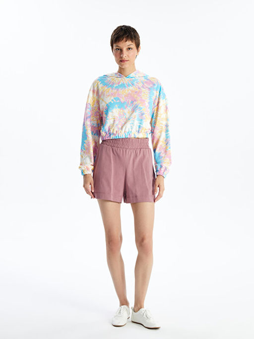 Batik Desenli Uzun Kollu Oversize Kad?n Hoodie