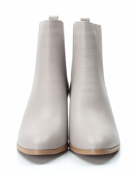 01-PCM359-2 GRAY/BEIGE Ботинки Челси демисезонные женские (натуральная кожа, байка)