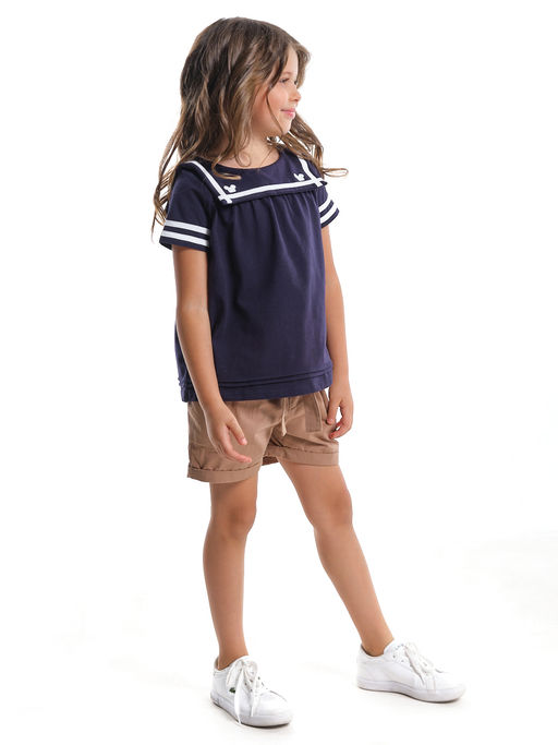 Футболка для девочки UD 1457 синий - Mini maxi фото 8