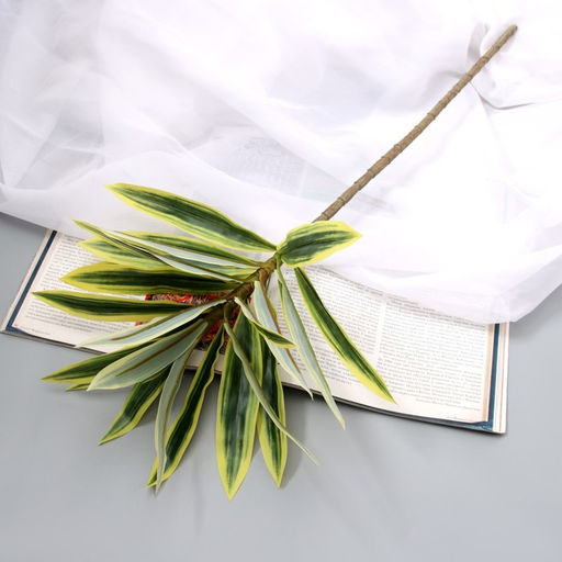 Цветы искусственные «Пальма домашняя люкс полоска», h=55 см, светло-зелёные