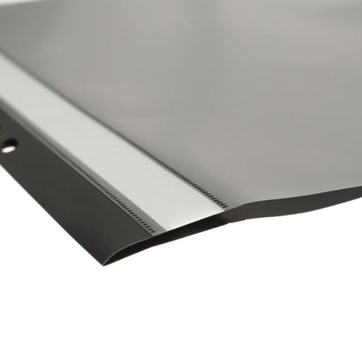 Цена за 20 шт. Папка-скоросшиватель с перфорацией Calligrata, А4, 180 мкм, черная с прозр.верхом  фото 4