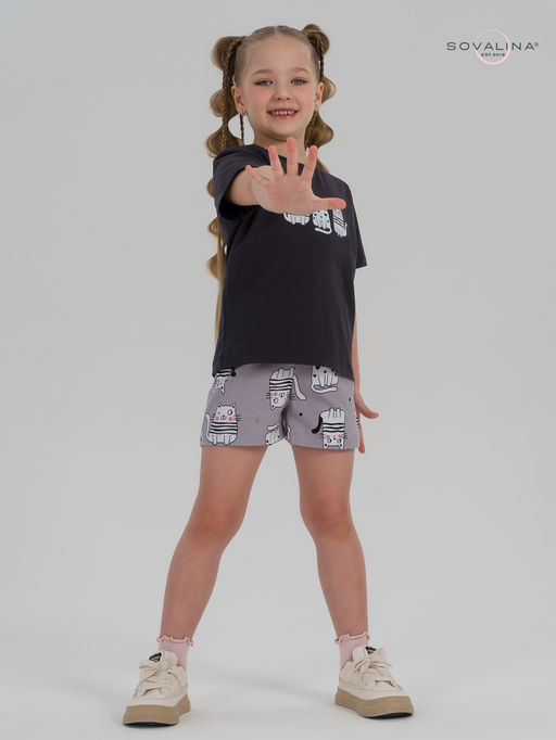 Костюм Лайт фуме-котейки на сером ПК - Sovalina фото 7