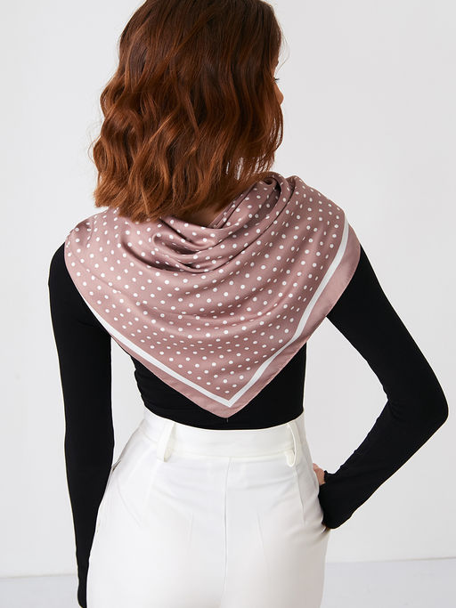 Большой, мягкий, тонкий и очень нежный двусторонний палантин с рисунком. - Tantino фото 5