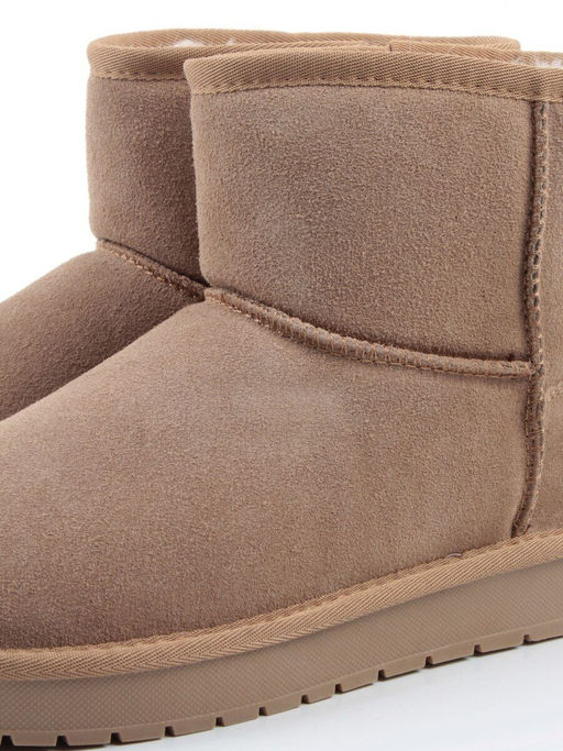 04-PF5854-3 BEIGE Угги женские (натуральная замша, 100% шерсть)