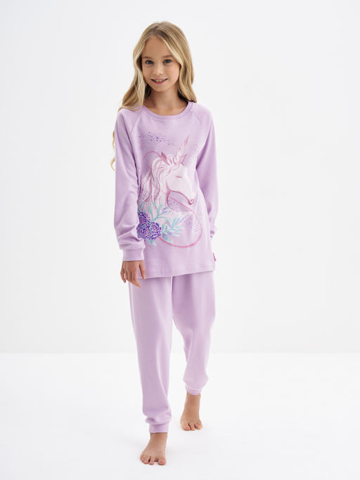 Сиреневая пижама для девочки с единорогом - Kogankids фото 2