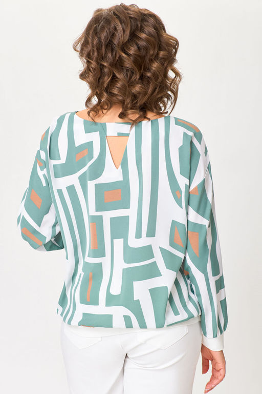 Блуза Swallow 803.2 черный+серебряный узор фото 700