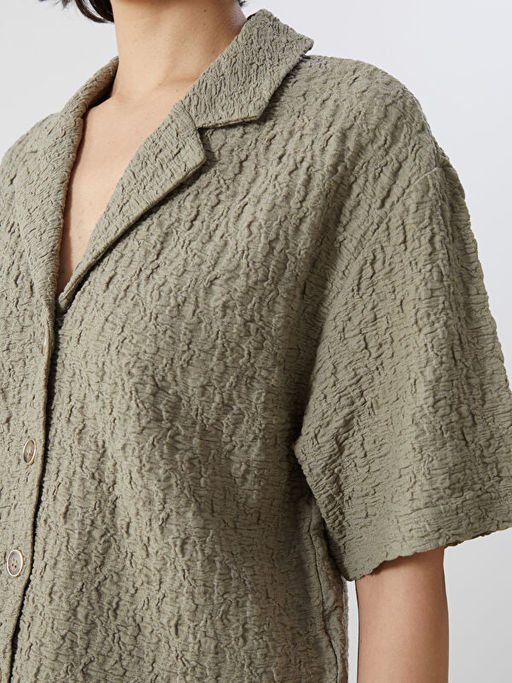 Loose Fit Dokulu Kad?n G?mlek