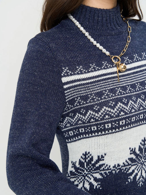 Платье женское 5252-2489. 189/10480 т.синий/молоко