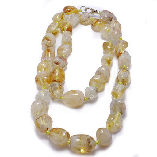 Бусы из камня Цитрин энергетика солнца, привлекает богатство