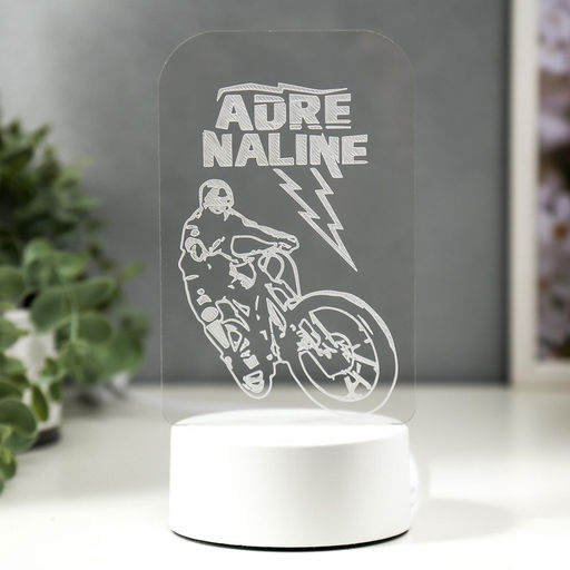 Светильник 3D RISALUX Вело, LED-ночник, RGB, от сети, 9.5?10?19.5 см  фото 4