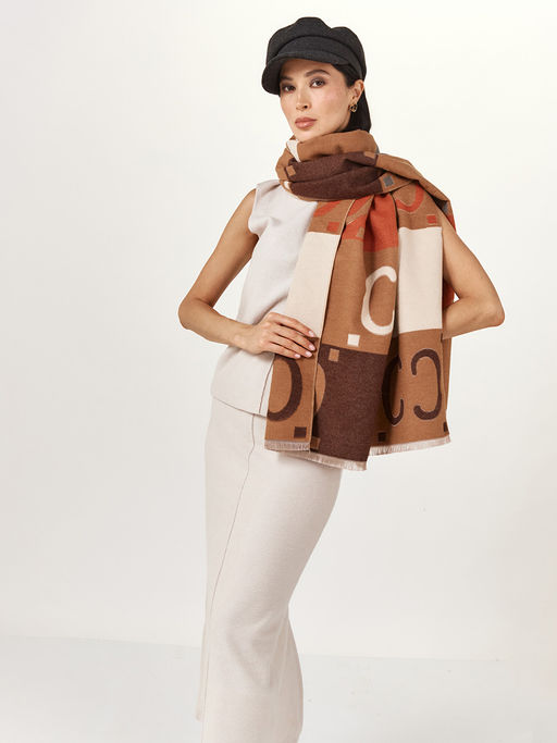 в составе ШЕРСТЬ  и КАШЕМИР Большой, мягкий, теплый  двусторонний палантин - Tantino фото 7