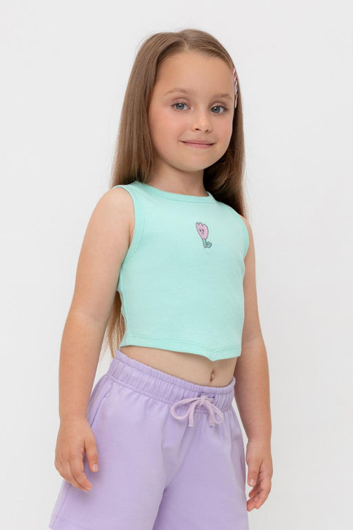 КР 302694/зеленый ручей к541 майка-топ для дев