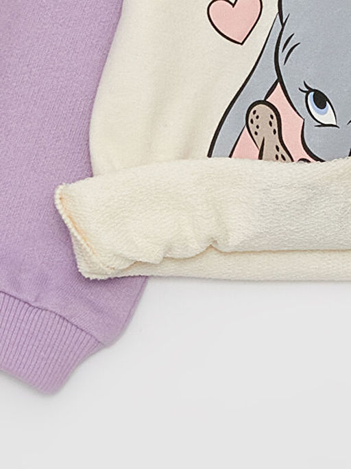 Bisiklet Yaka Dumbo Bask?l? K?z Bebek Sweatshirt - Waikiki фото 2