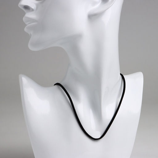 Цена за 10 шт. Шнурок из искусственной замши, 43 см + удлинитель, чёрный