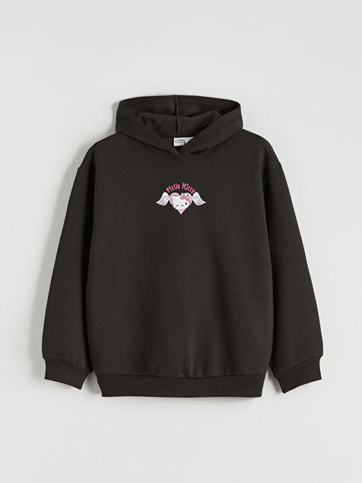 Hello Kitty Bask?l? K?z ?ocuk Kal?n Sweatshirt
