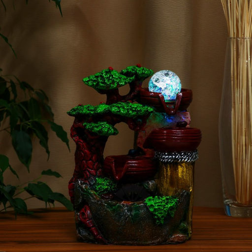 Фонтан настольный «Водопад в лесу», 14×17×27 см, с подсветкой