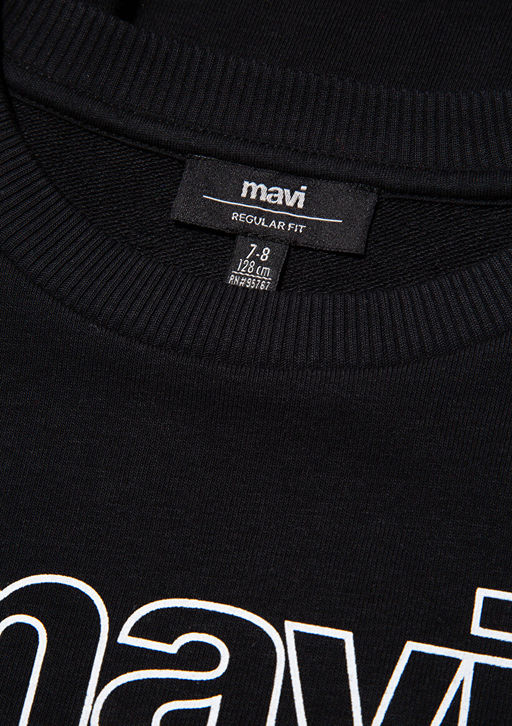 Mavi Logo Bask?l? Siyah Sweatshirt  фото 4