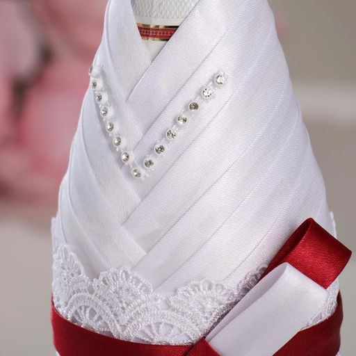 Украшение для шампанского Идиллия, марсала с белым - Simaland фото 3