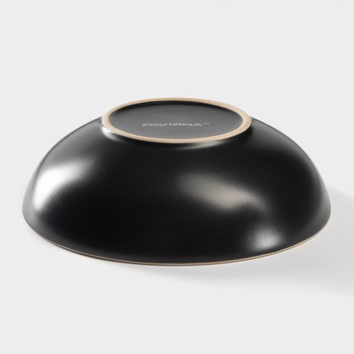 Миска Доляна «Ваниль», 700 мл, d=18 см, керамика, чёрная