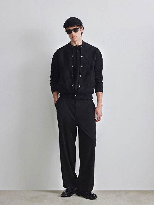 Regular Fit Dokulu Erkek Ceket