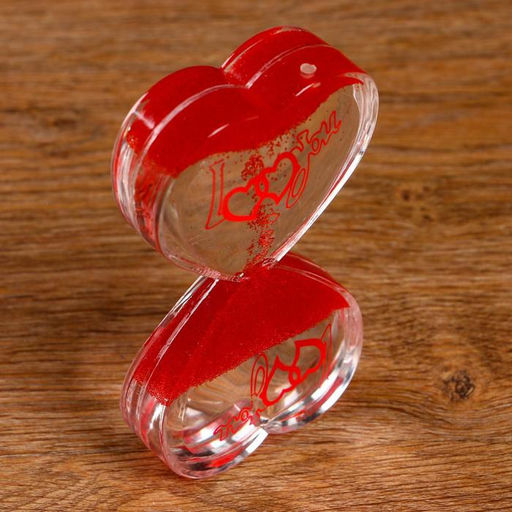 Часы гелевые Я тебя люблю, антистресс, 7.5?13 см, красные