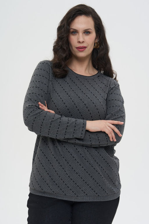 Джемпер Диагонали серый - Intikoma фото 2