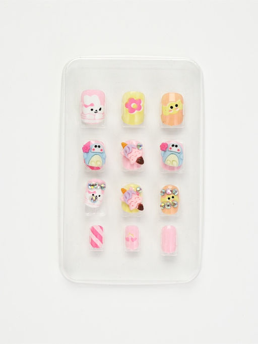 Детские накладные ногти «Котик», 12 шт.