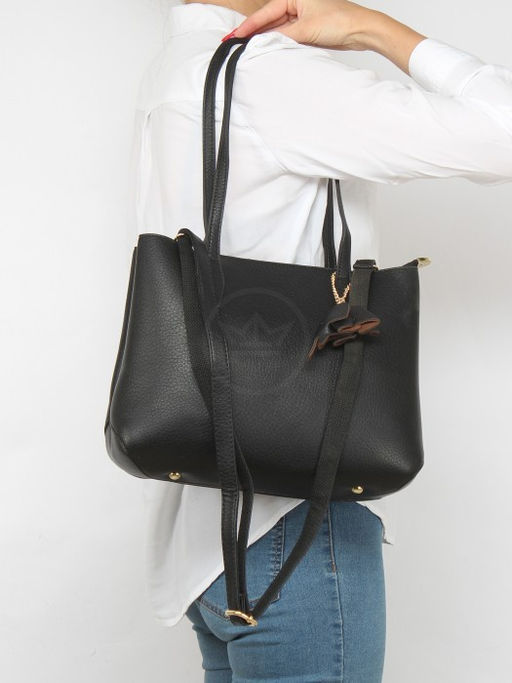 Сумка женская искусственная кожа YDR-3180, 1отд+карм/перег, плечевой ремень, черный SALE 257571 - Adelia фото 10