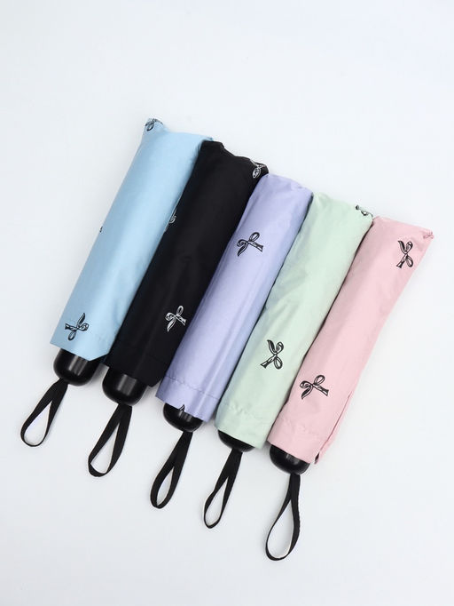 Зонт механический «Банты», эпонж, 4 сложения, 8 спиц, R=48/55 см, d=96 см, МИКС