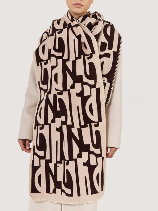 в составе ШЕРСТЬ  и КАШЕМИР Большой, мягкий, теплый  двусторонний палантин - Tantino фото 8