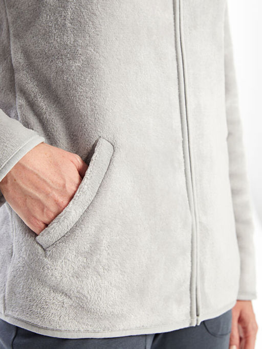 Kap??onlu D?z Uzun Kollu Kad?n Pel?? Pijama ?st