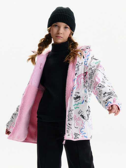 GZIM3389 Двусторонняя ветровка для девочек