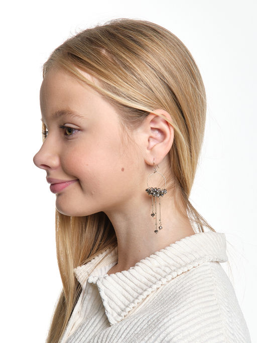 Серьги PR3026 зол-белый - Mini maxi фото 4