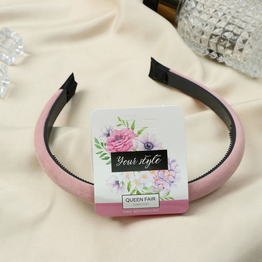 Цена за 6 шт. Ободок для волос «Августина», структура, 1 см, МИКС