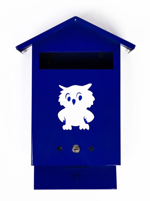 Ящик почтовый с замком, вертикальный "Филин", синий